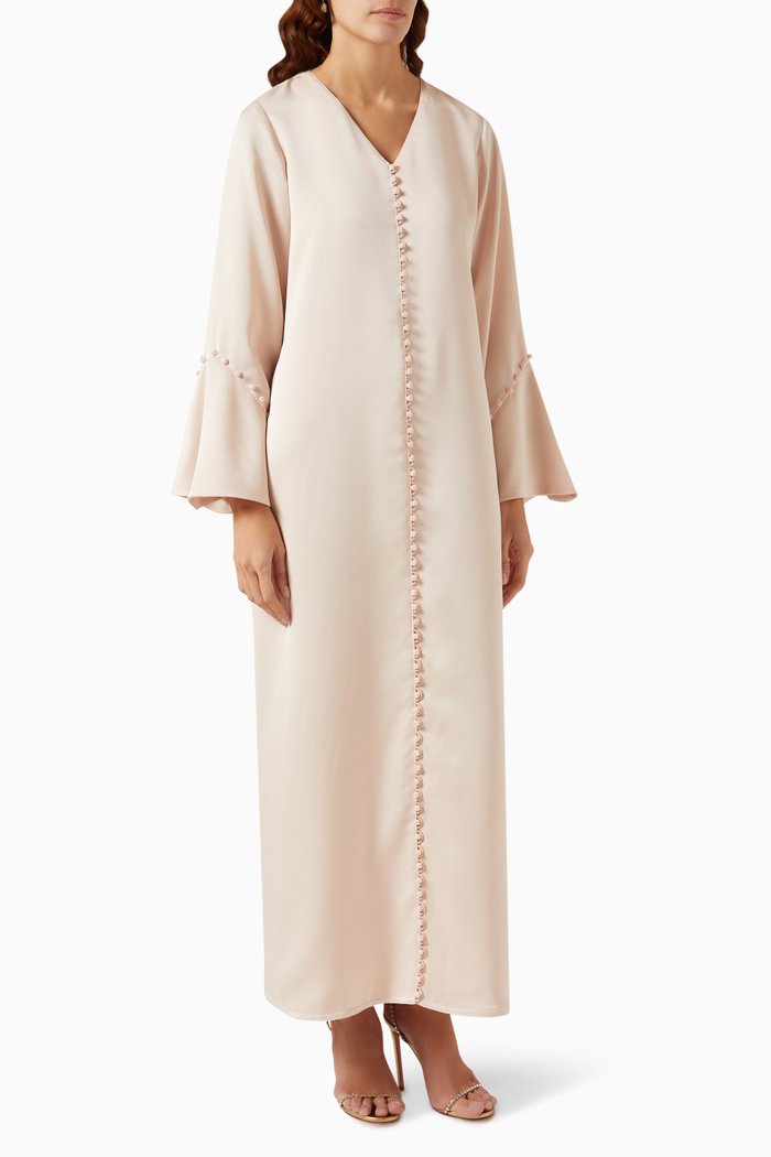 

Button-front Maxi Kaftan, Pink