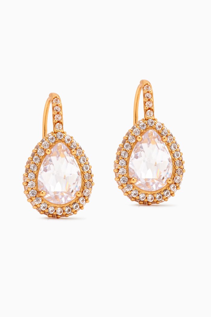 

Drop Earrings in Gold-plated Brass