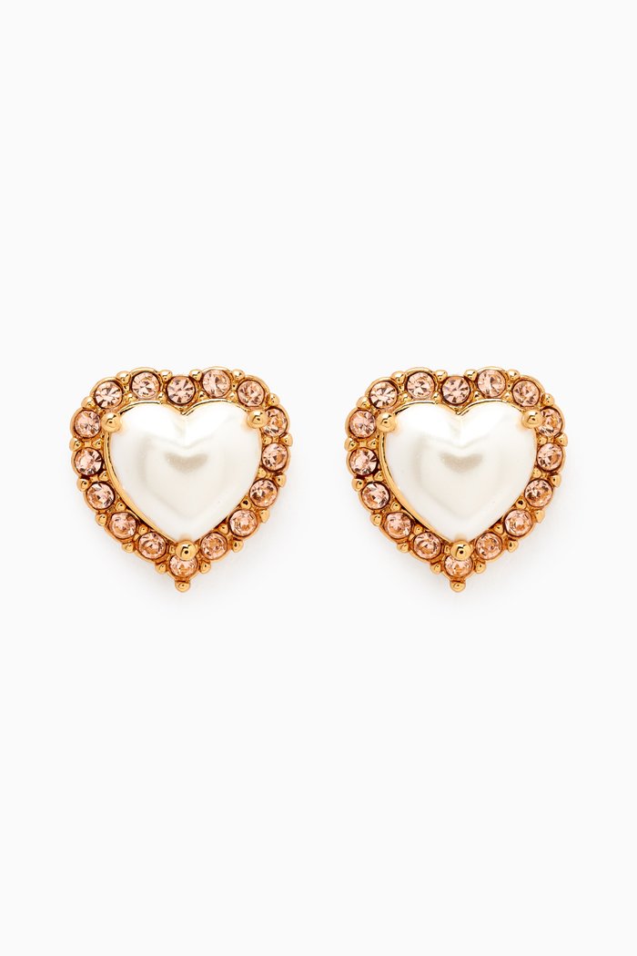 

Heart Studs in Gold-plated Brass, Neutral