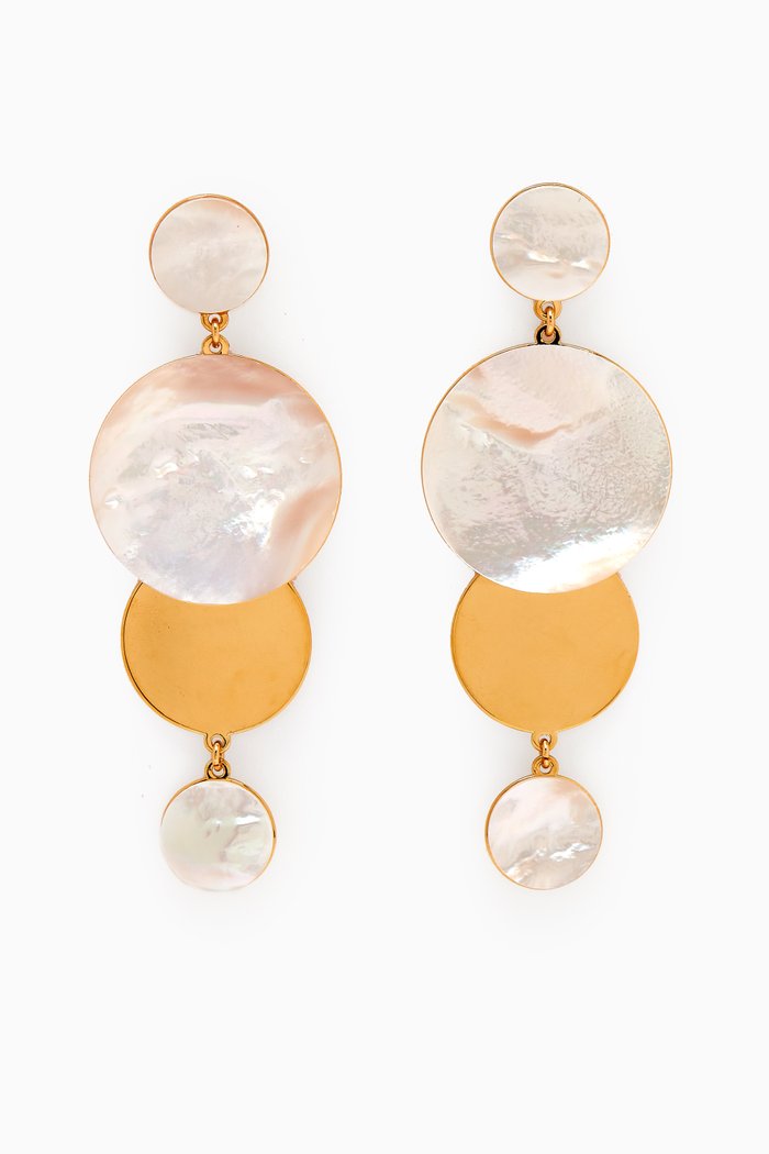 

Statement Earrings in Gold-plated Brass, Neutral