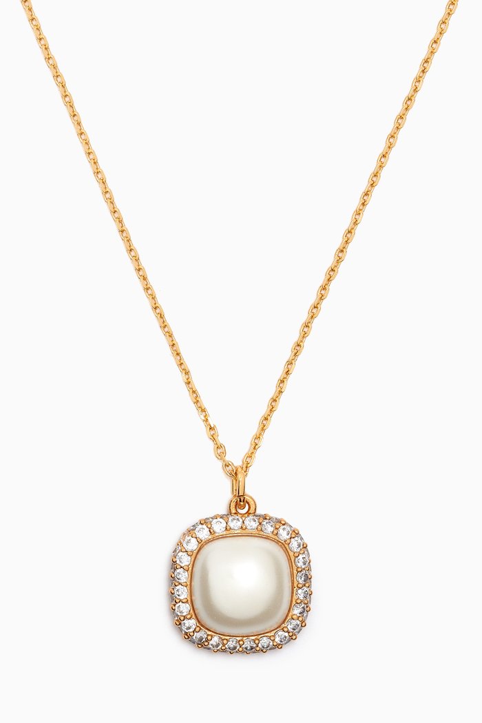 Mini Pendant Necklace in Gold-plated Brass, Neutral
