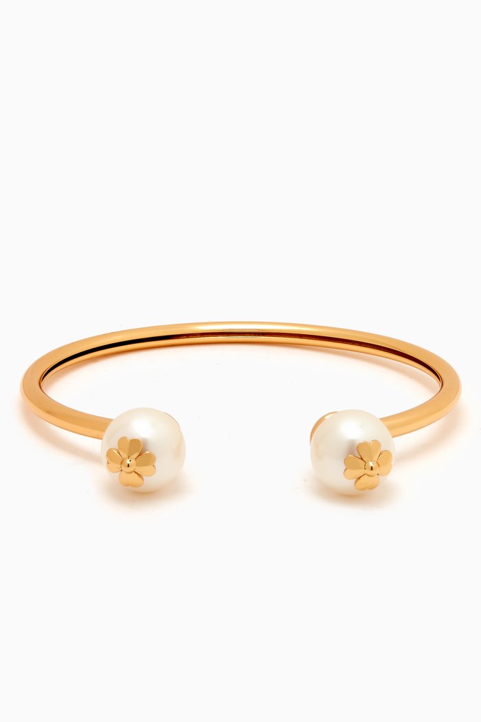 Flex Cuff Bracelet in Gold-plated Brass, Neutral