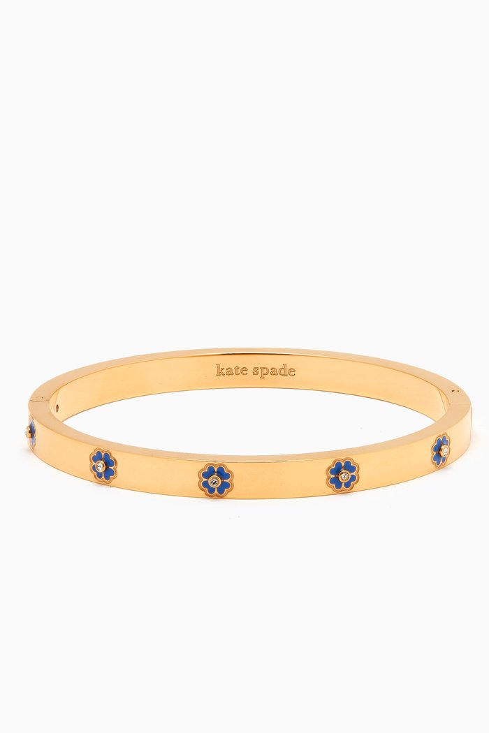 

Final Touch Bangle in Gold-plated Brass, Blue