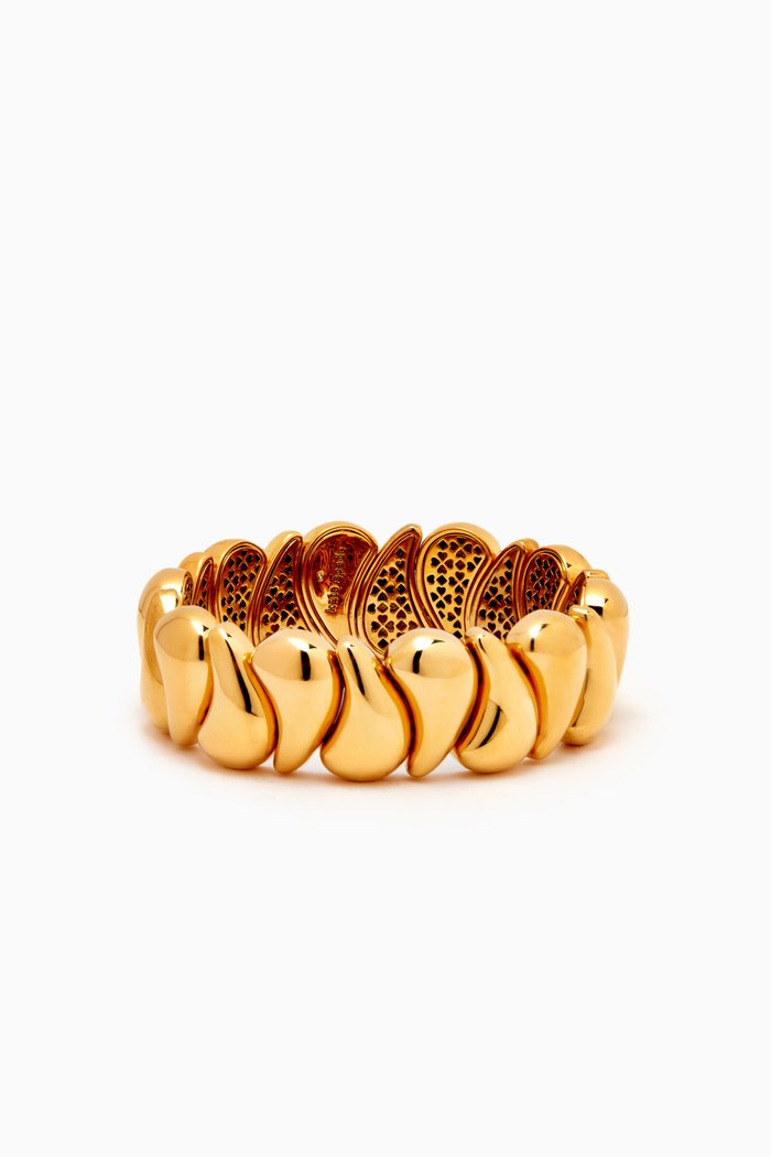 Rain Drop Bracelet in Gold-plated Brass