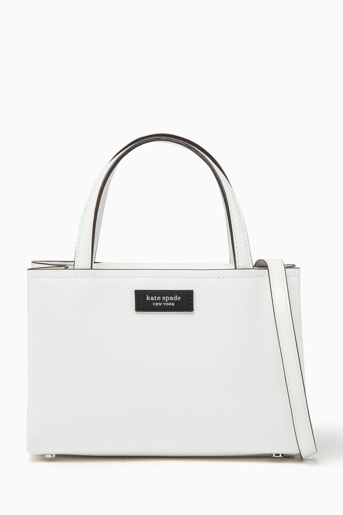 

Small Sam Icon Tote Bag in Spazzolato Leather, White