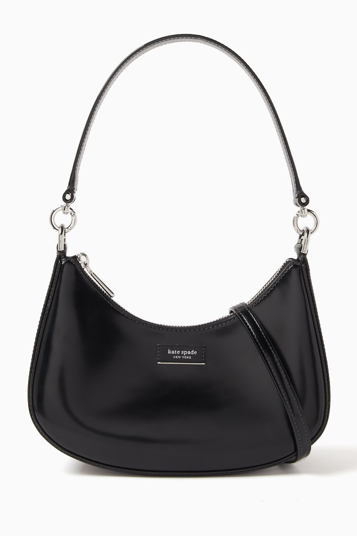 

Small Sam Icon Convertible Bag in Spazzolato Leather, Black