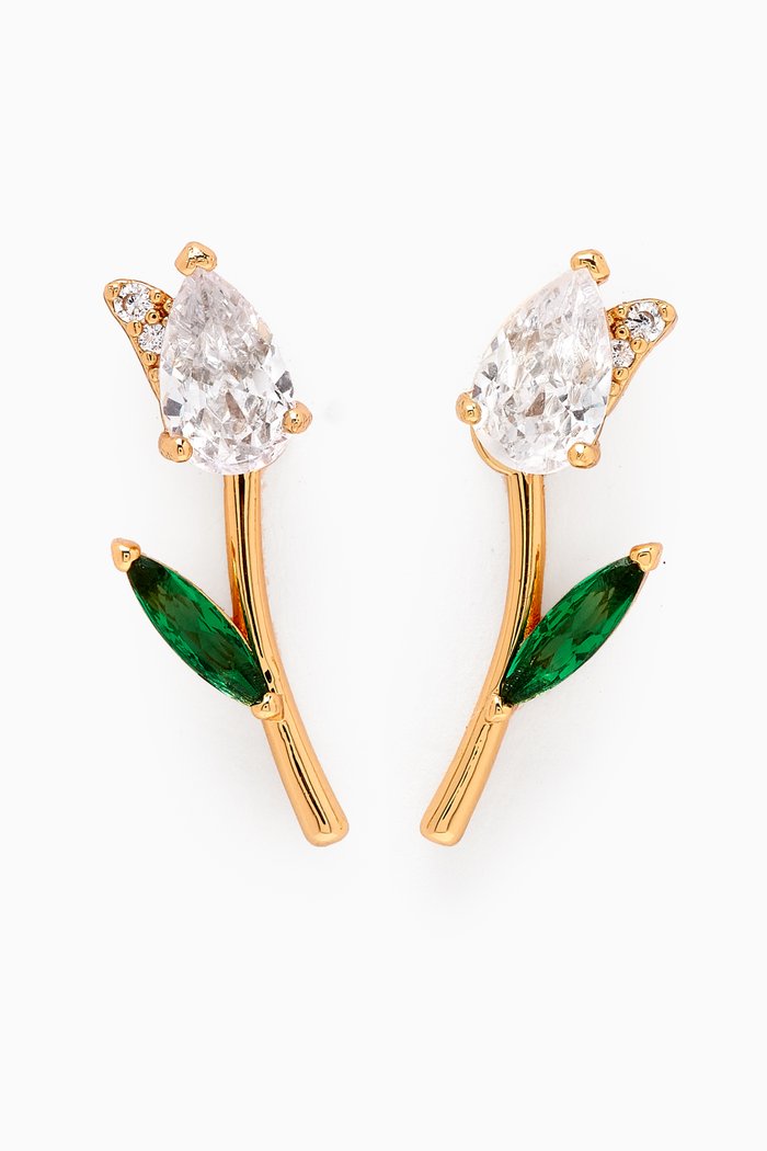 

Tulip Studs in Gold-plated Brass