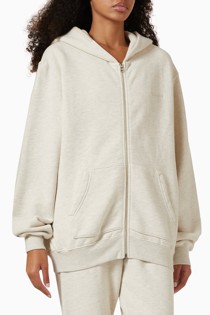 

Classics Zip-up Hoodie in Cotton-fleece, Neutral