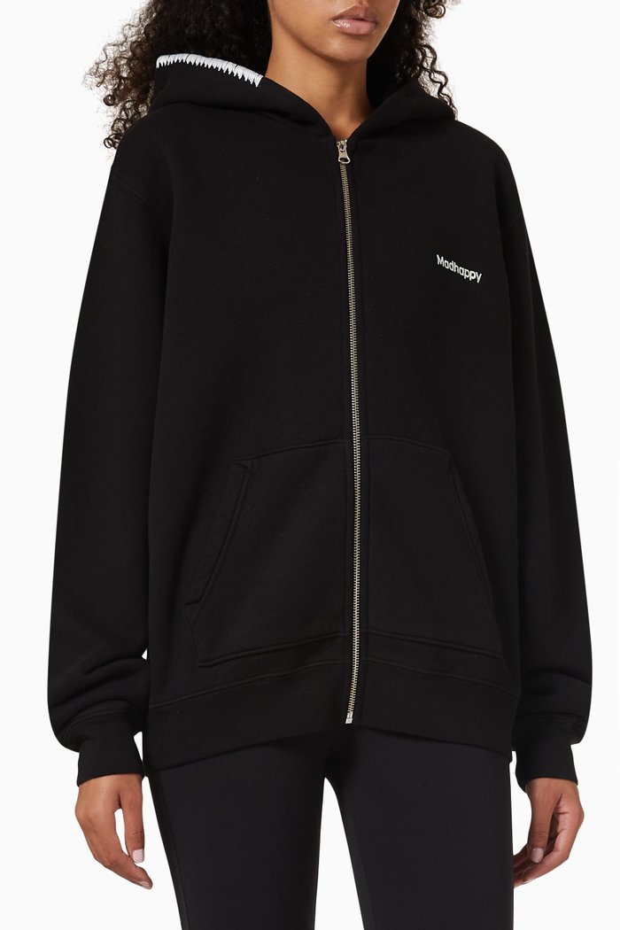 

Classics Zip-up Hoodie in Cotton-fleece, Black