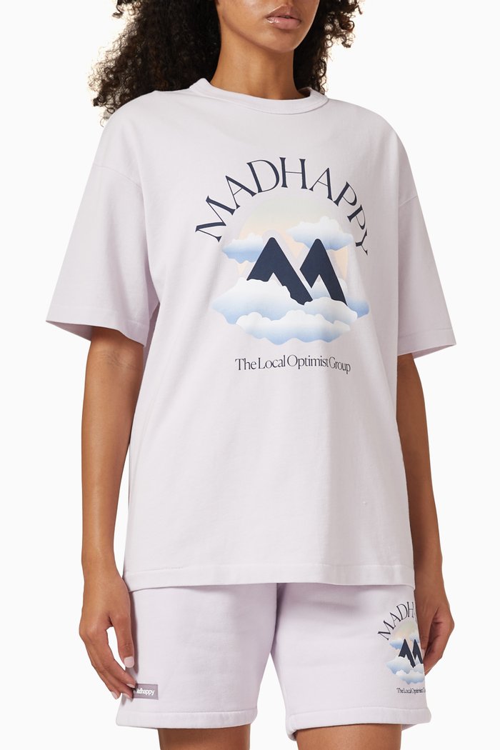 

Outdoors Printed T-shirt in Heavy-jersey, Purple