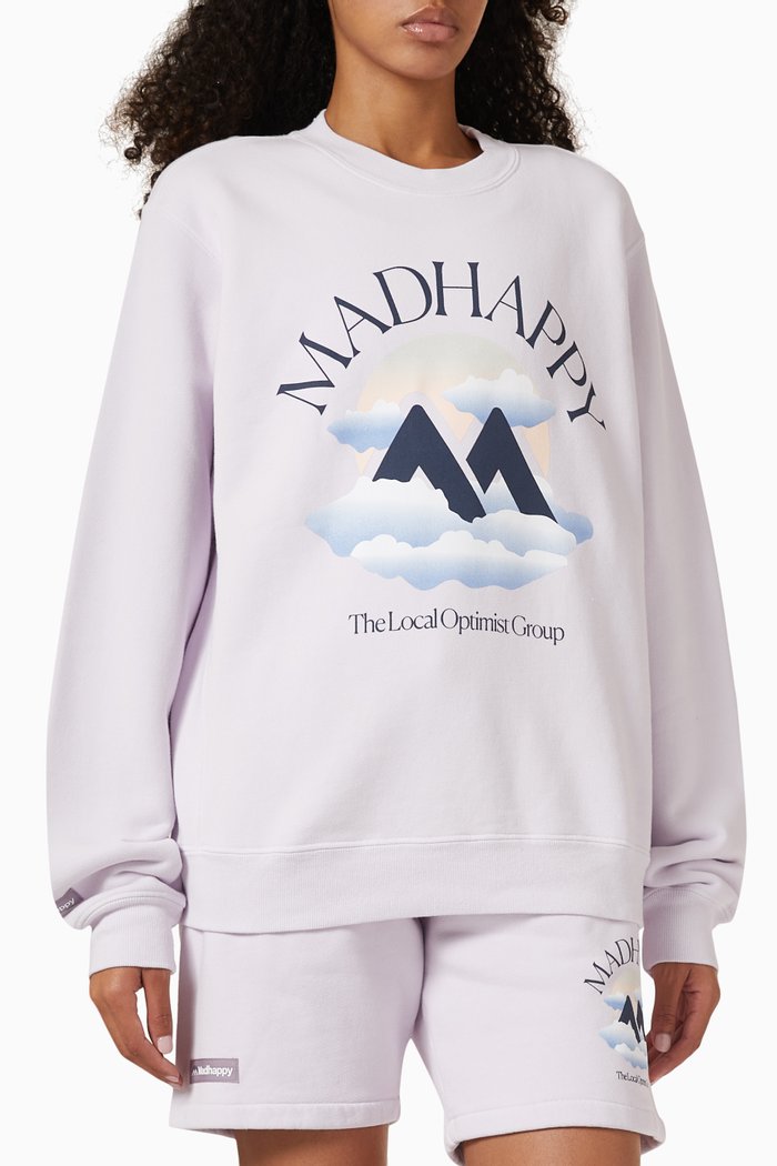 

Outdoors Printed Sweatshirt in Cotton-fleece, Purple