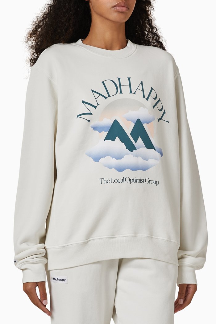 

Outdoors Printed Sweatshirt in Cotton-fleece, Neutral