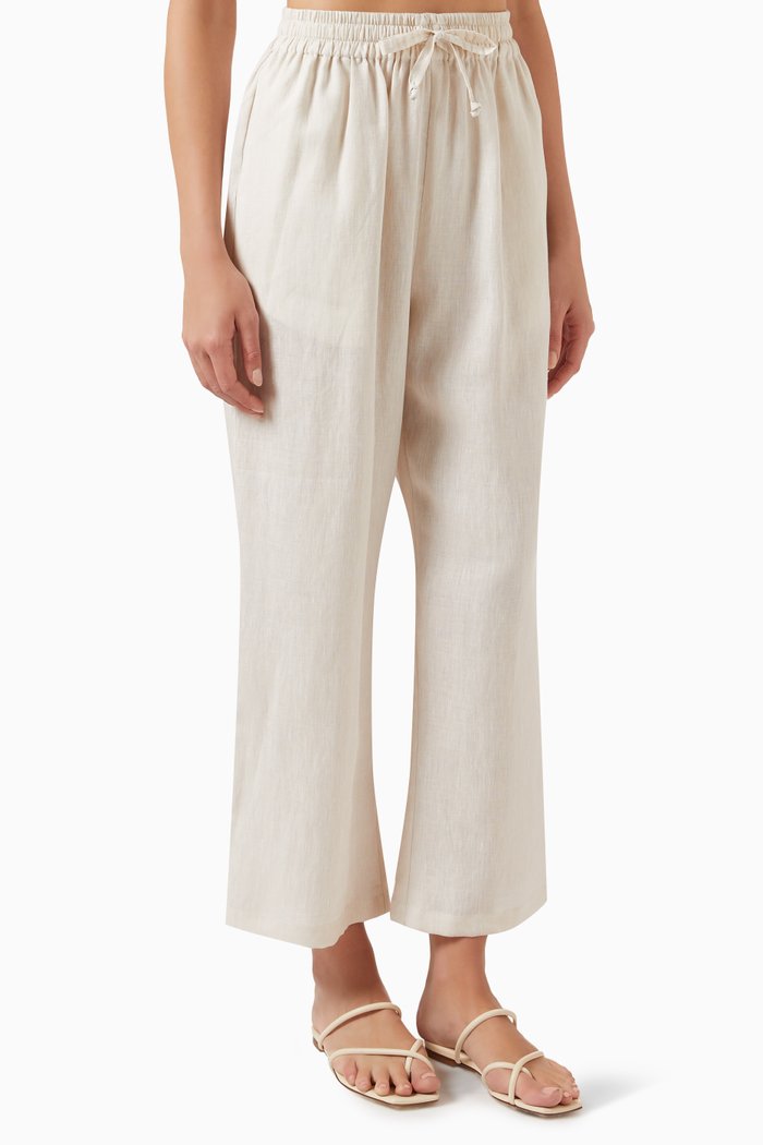 

Veron Pants in Linen, Neutral