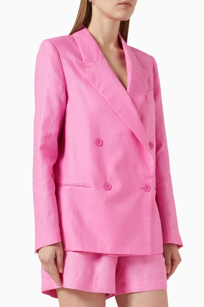 

Ciela Blazer in Linen, Pink