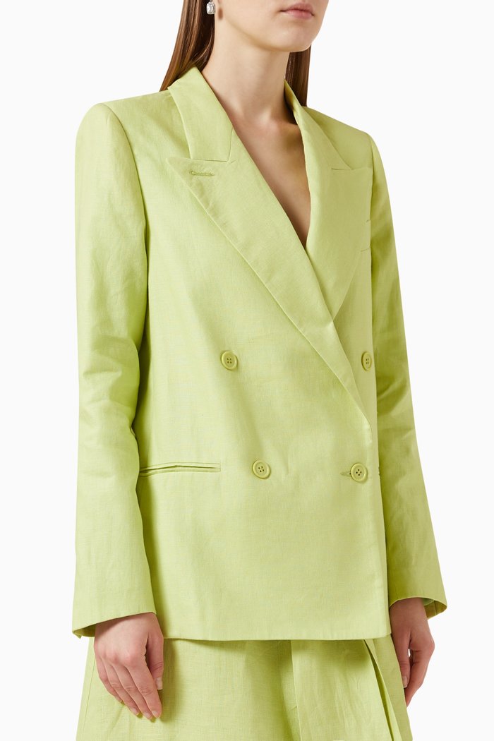

Ciela Blazer in Linen, Green