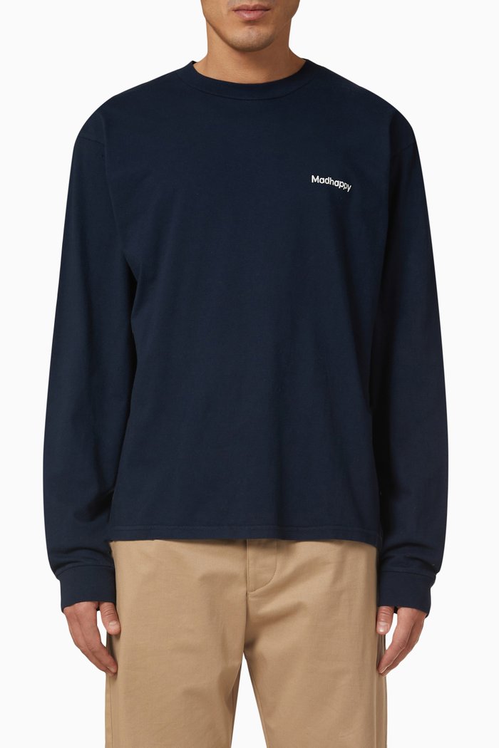 Classics Long-sleeve T-shirt in Heavy-jersey, Blue