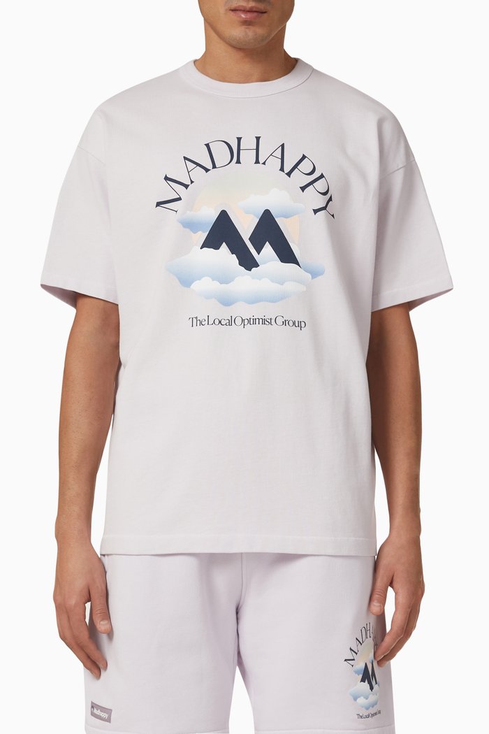 

Outdoors Printed T-shirt in Heavy-jersey, Purple