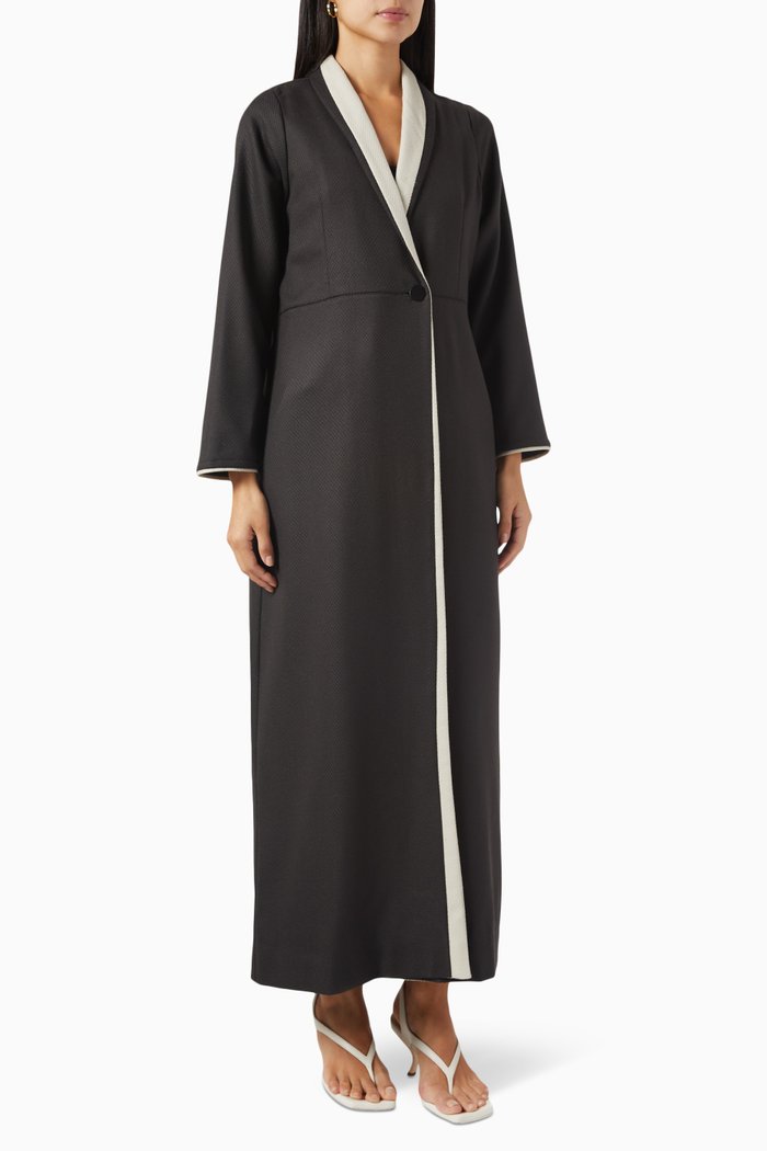 

Winter Two-tone Abaya Coat, Multicolour