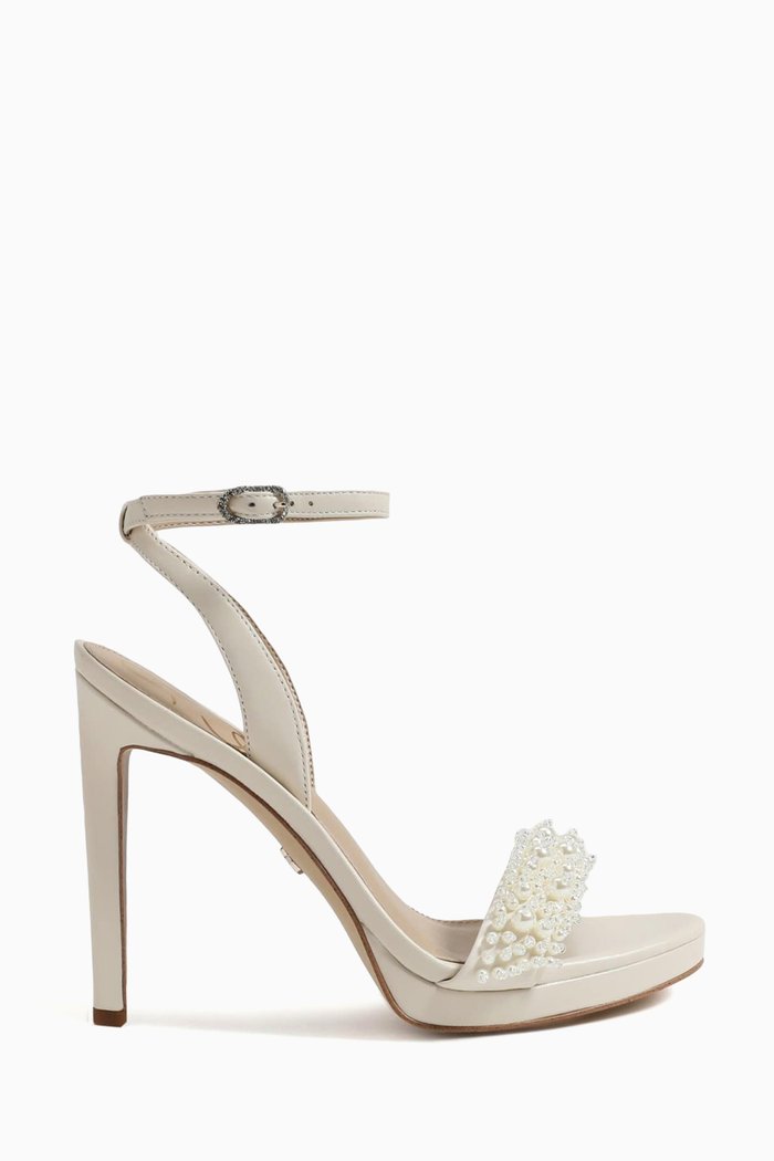 

Jade Perla Sandals in Nappa, Neutral