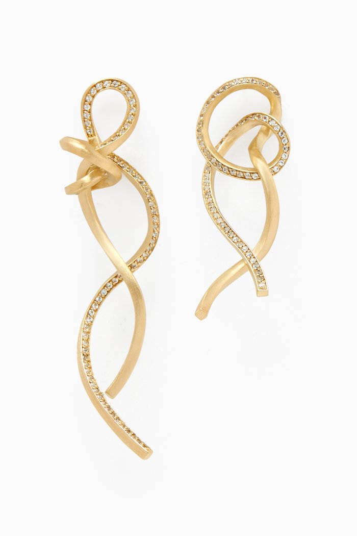 

Thread II Topaz Earrings in 14kt Gold Vermeil, Yellow