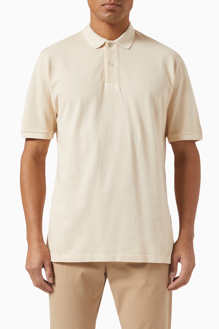 

Solid Polo in Cotton, Neutral