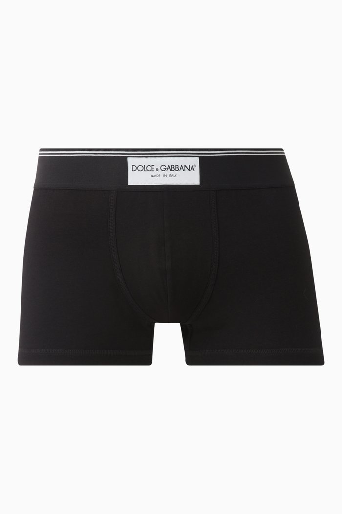 Boxers in Cotton Jersey, Black