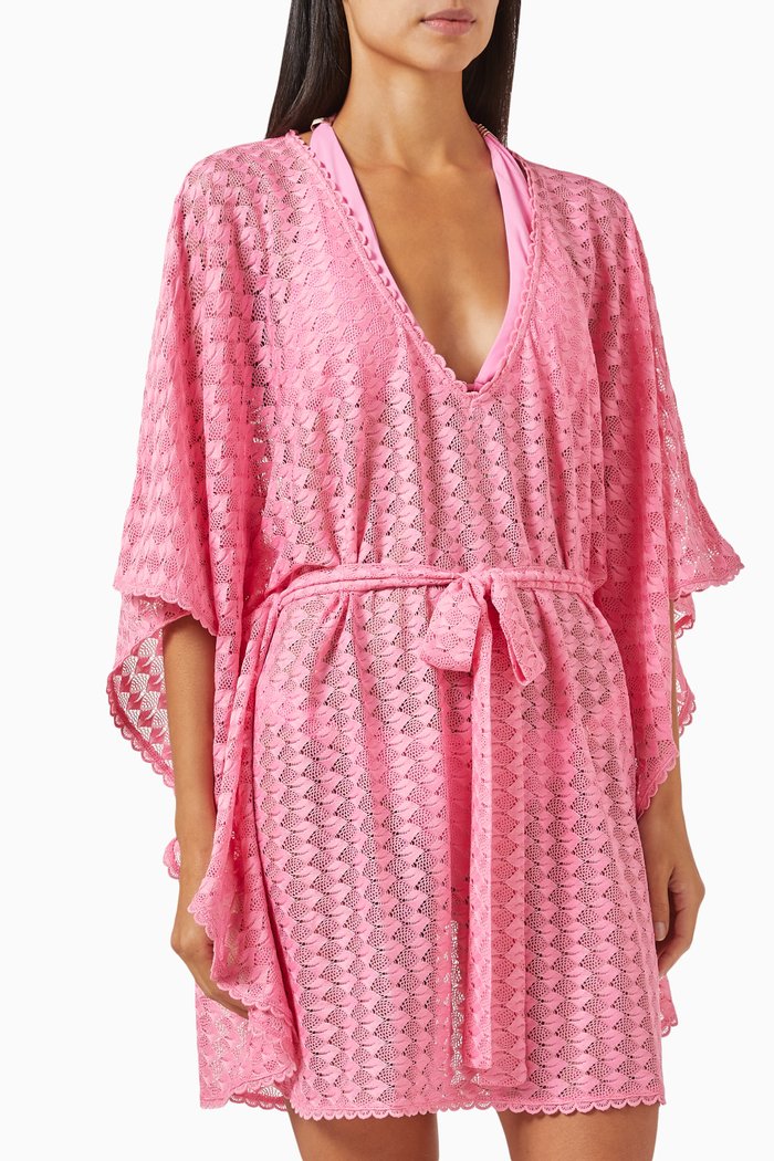 

Petra Embroidered Mini Kaftan, Pink