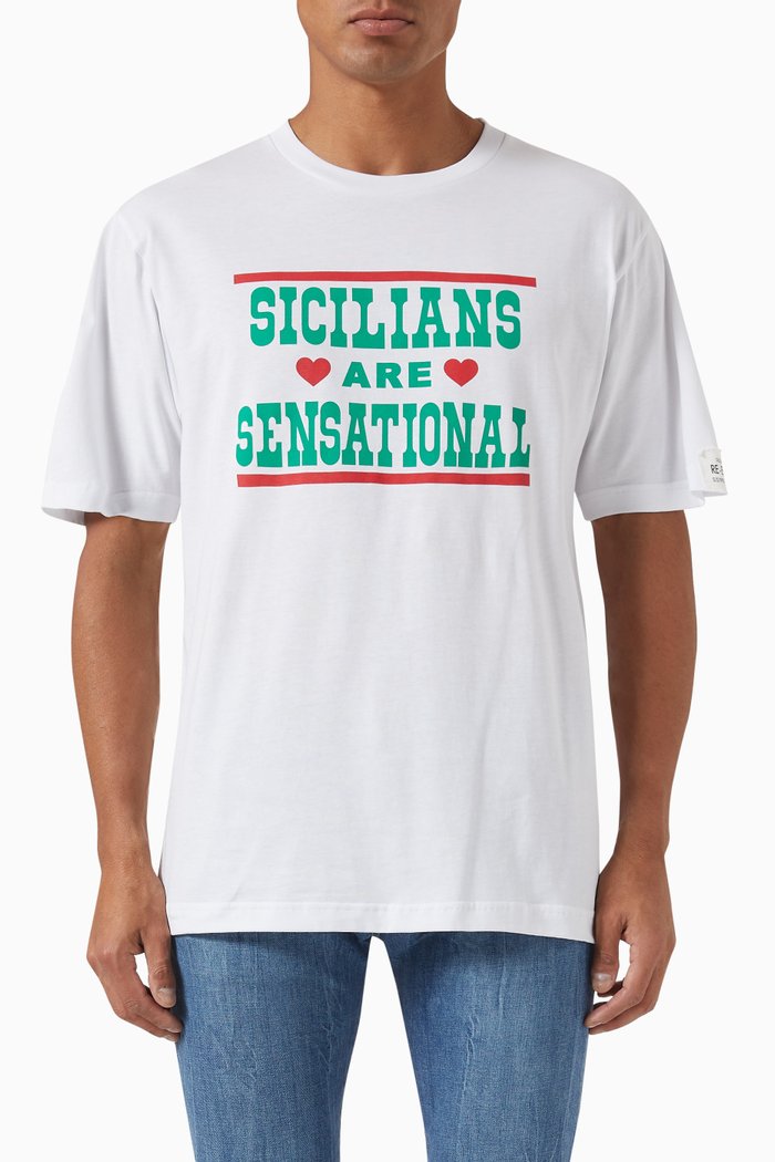 

Re-Edition Printed T-shirt in Cotton Jersey, White