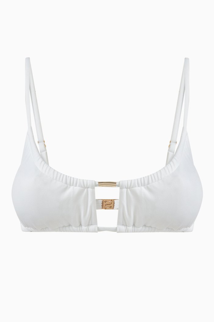 

France Bikini Top, White