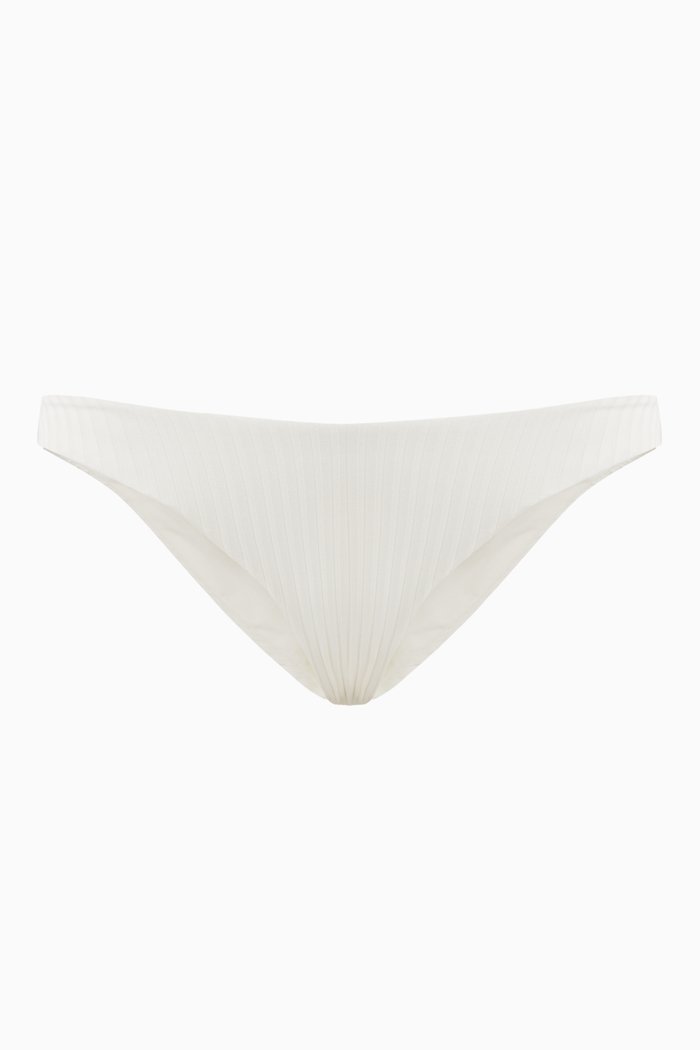 

Montreal Ribbed Bikini Briefs, White