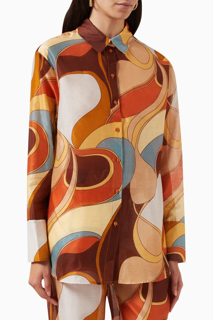

Vista Shirt in Silk Blend, Brown