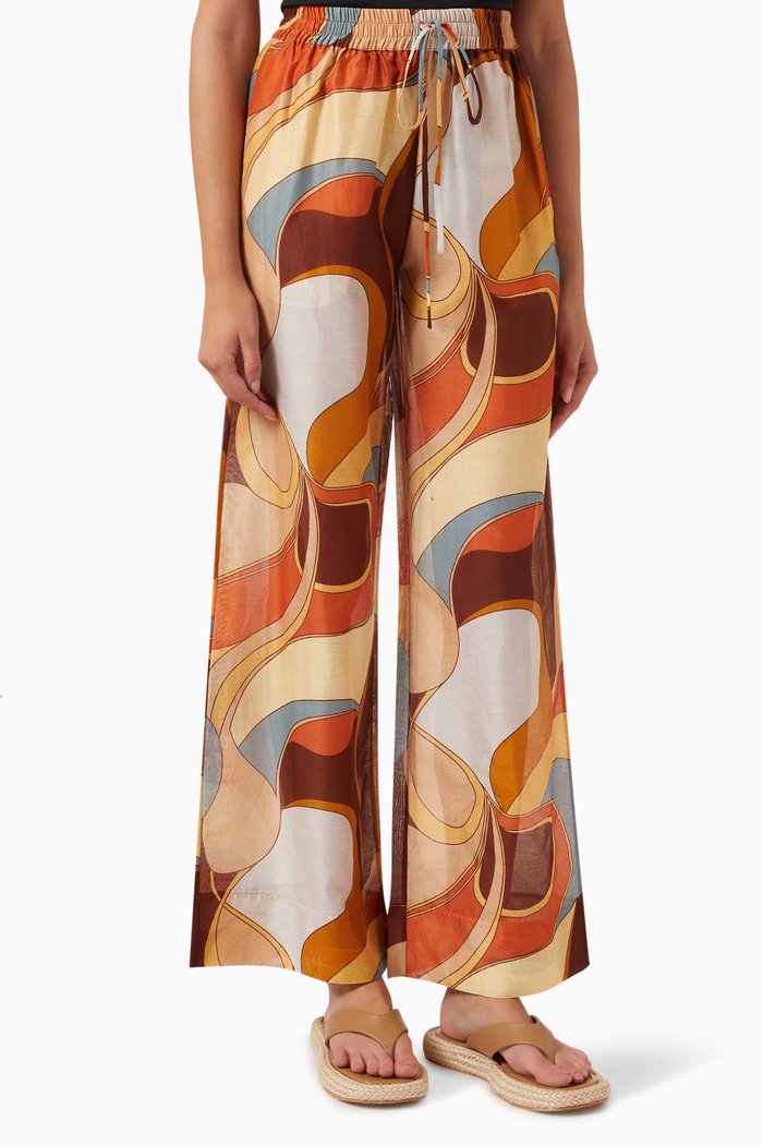 

Vista Pants in Silk Blend, Brown