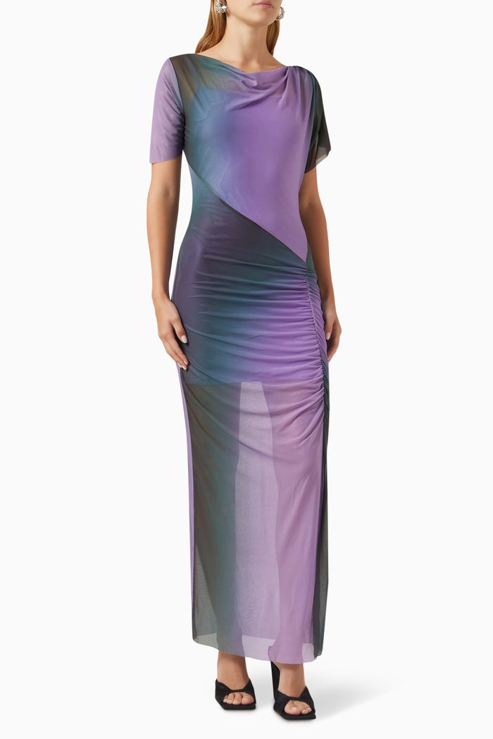 

Olafur Ombré Draped Cowl Maxi Dress, Purple