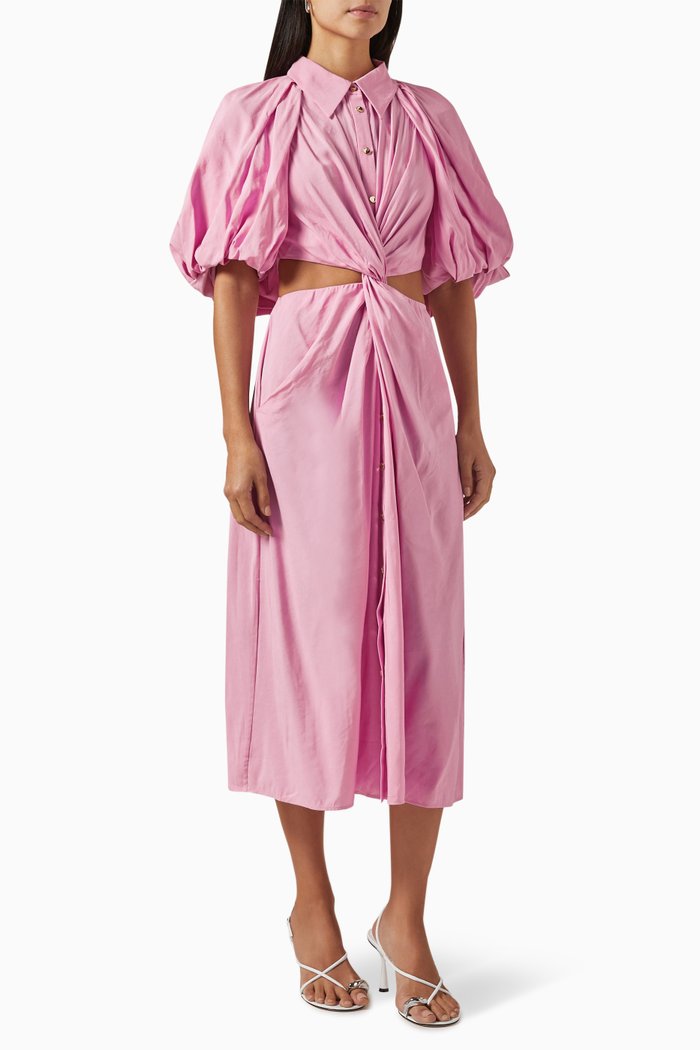 

Southwood Cut-out Midi Dress in Viscose-blend, Purple