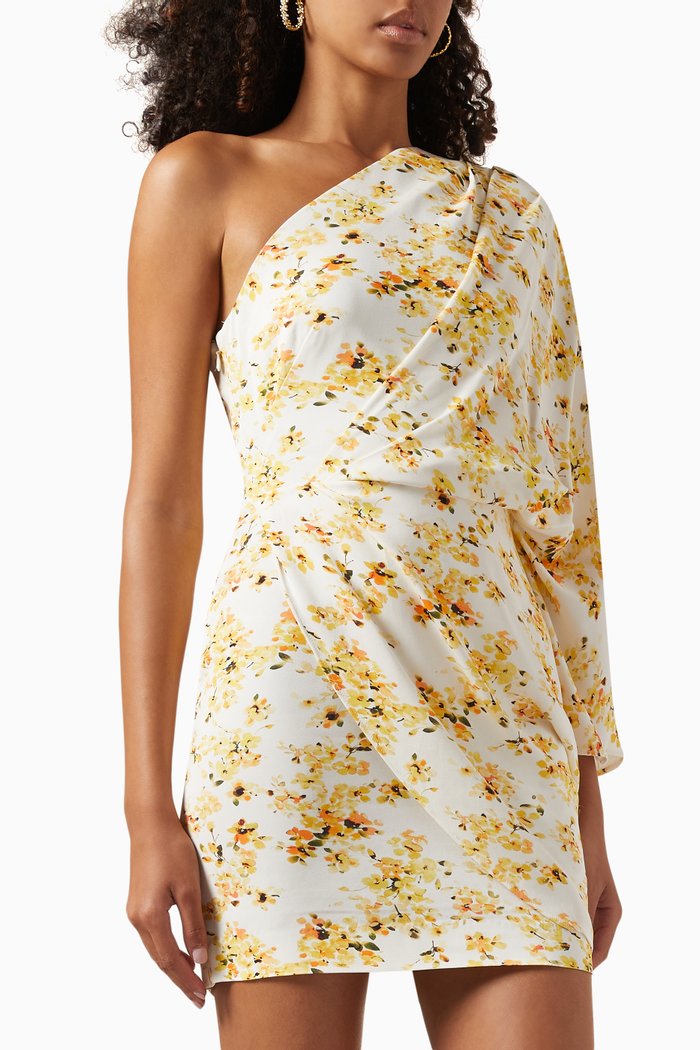 Bailey Mini Dress in Viscose, Yellow