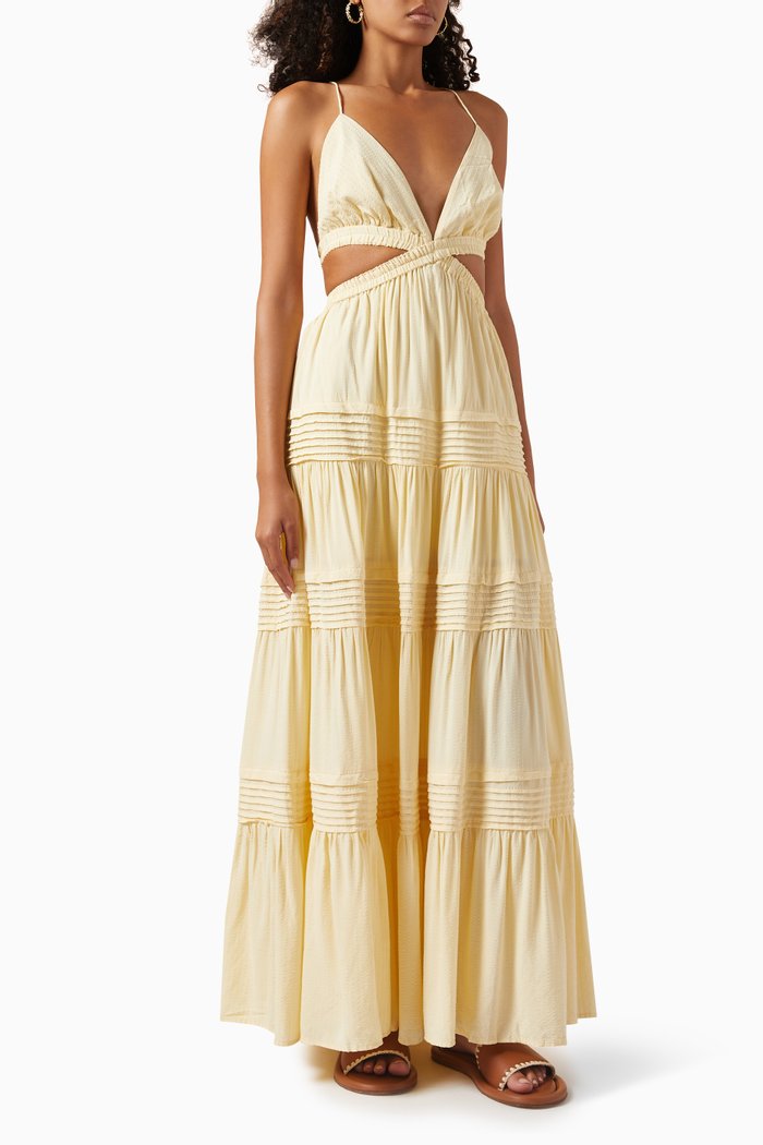 

Tilly Dress in Viscose Rayon, Yellow