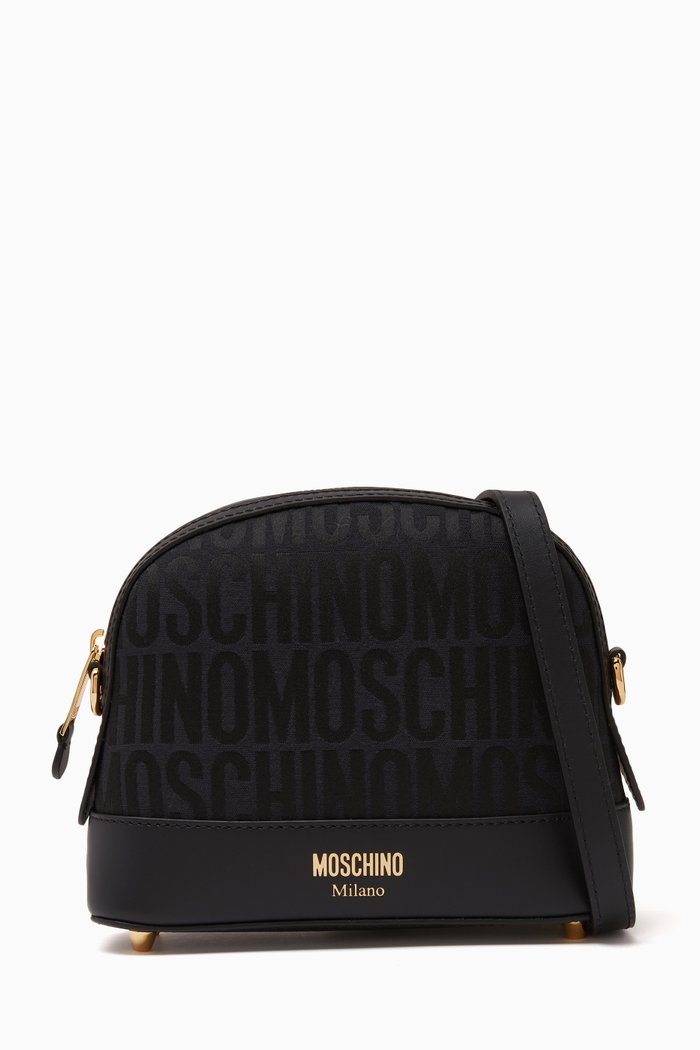 

Logo Small Crossbody Bag in Jacquard, Black