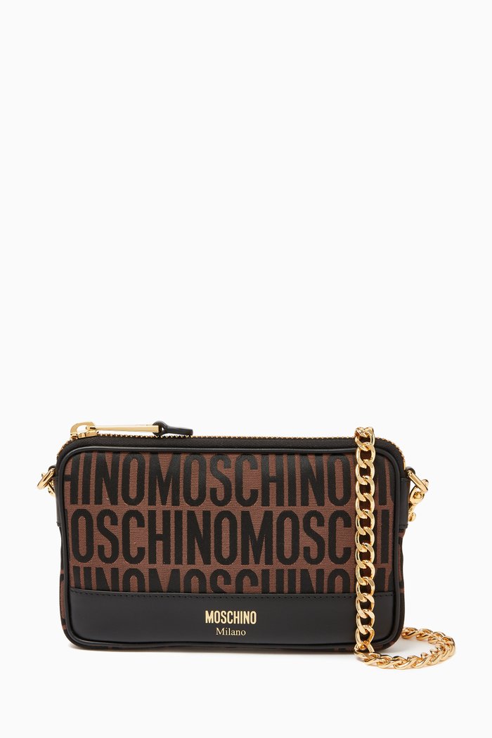 

Small Logo Camera Bag in Jacquard, Brown