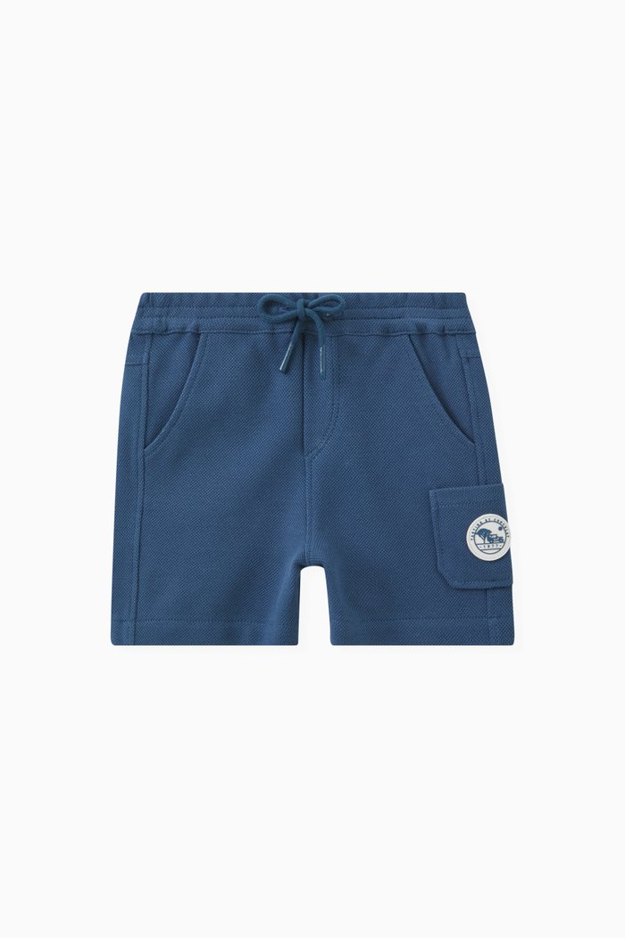 

Cargo Shorts in Cotton Knit, Blue