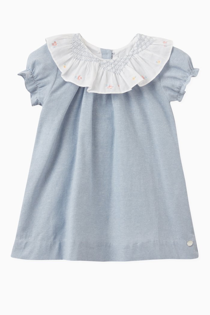 

Peter Pan Dress in Cotton, Blue