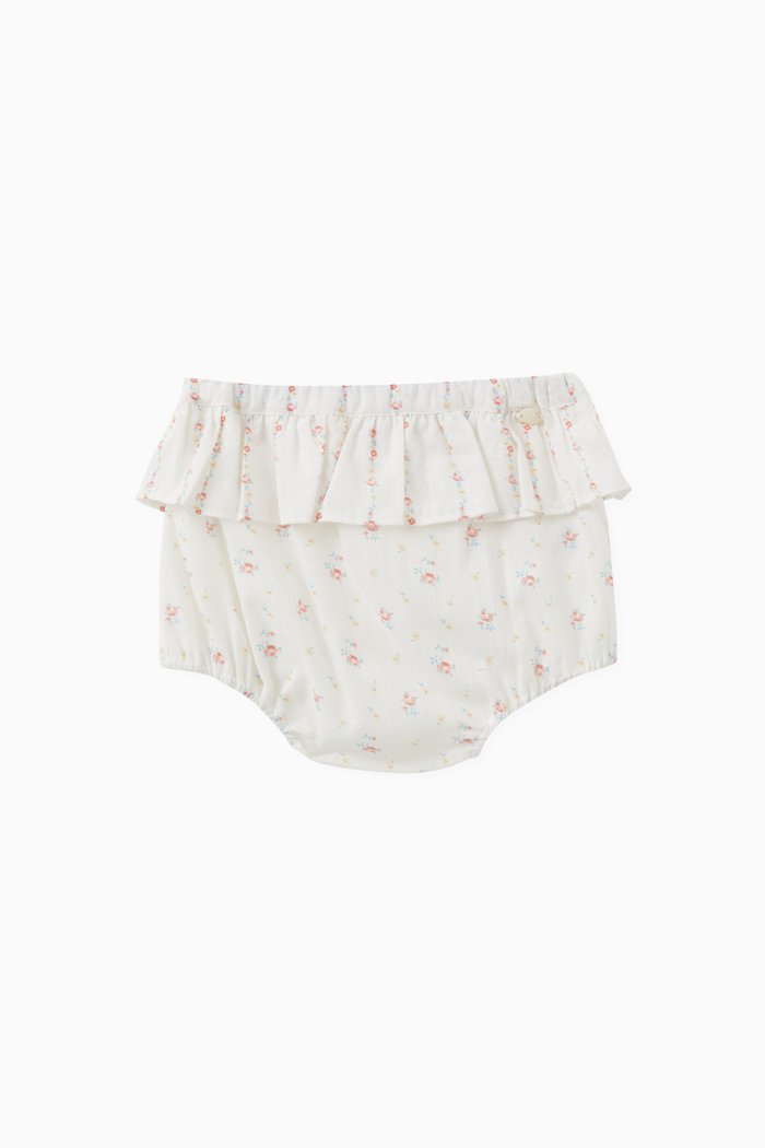

All-over Print Bloomers in Cotton, White