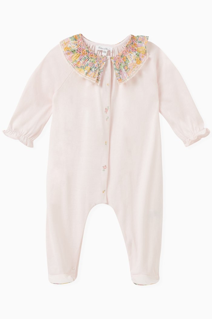

Floral-print Sleepsuit in Cotton, Pink
