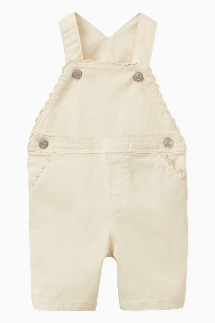 

Solid Dungarees in Cotton, Yellow