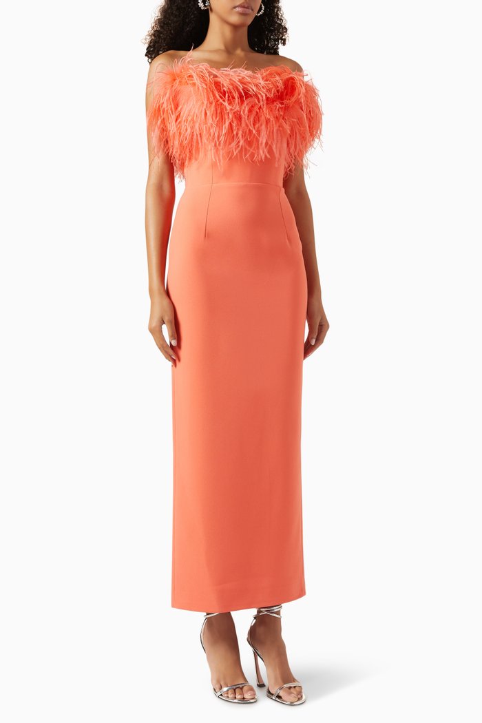 

Lena Dress in Crêpe, Orange