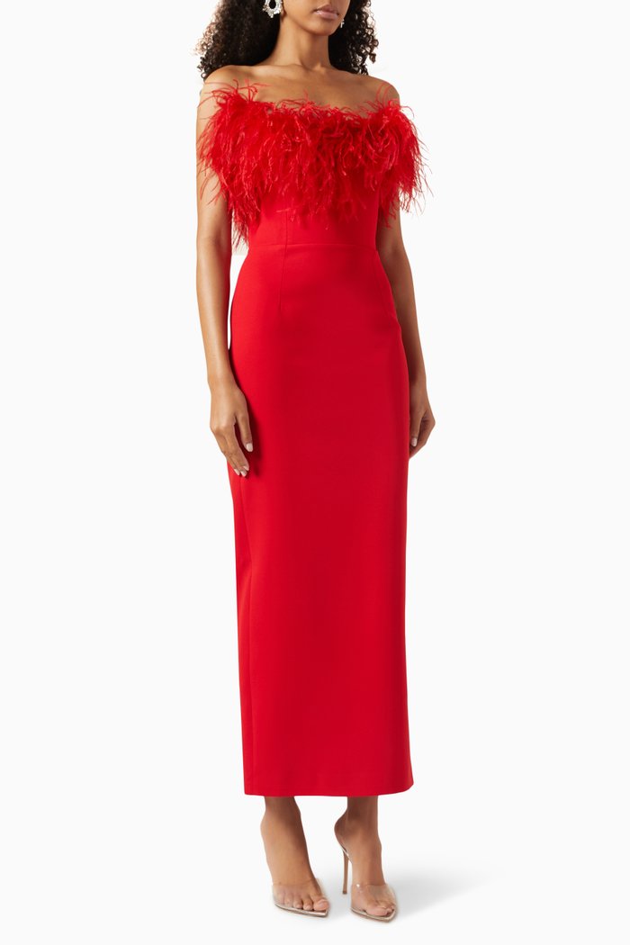 

Lena Dress in Crêpe, Red