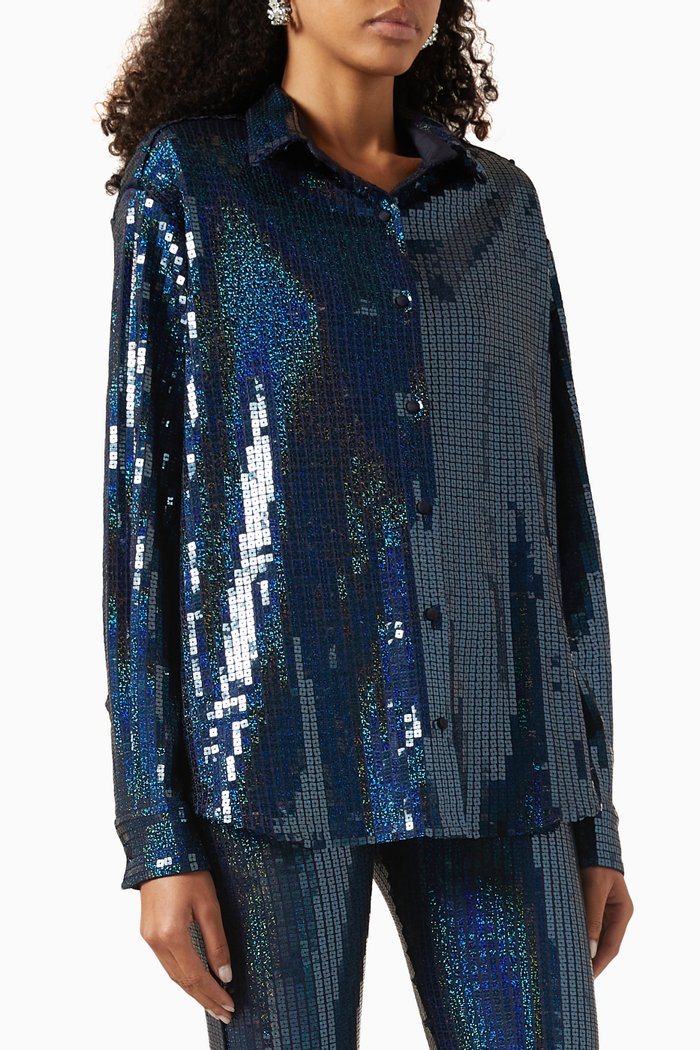 

Colette Shirt in Sequins, Blue