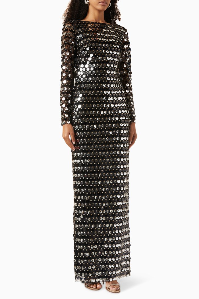 Shahmaran Maxi Dress in Sequins, Multicolour