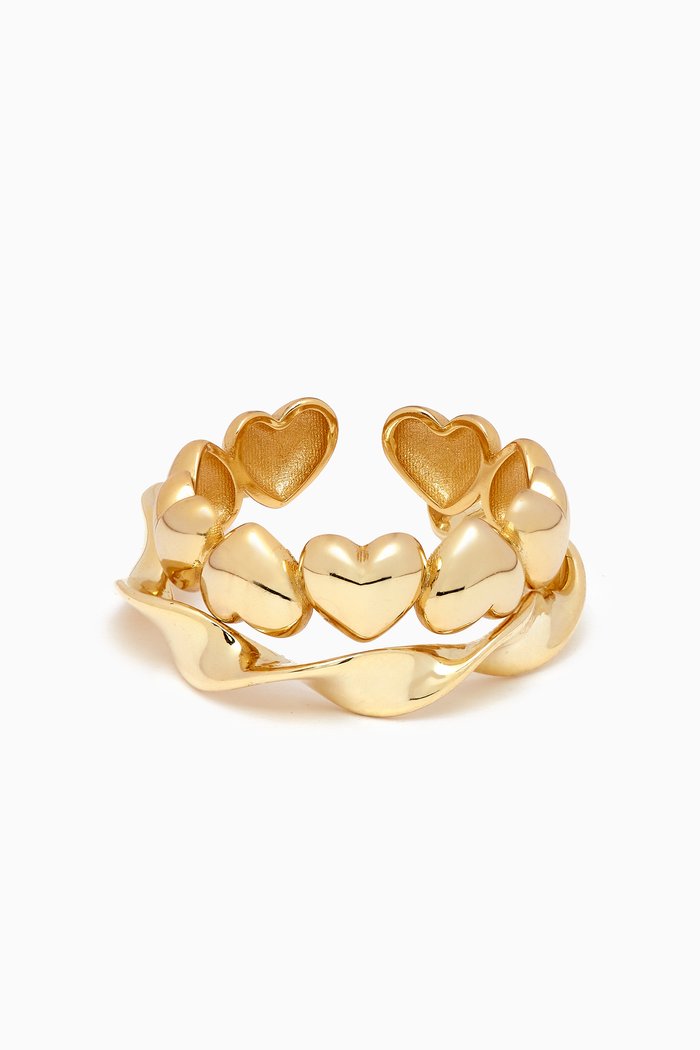 

Elsie Double Ring Stack in 18kt Gold-plated Sterling Silver