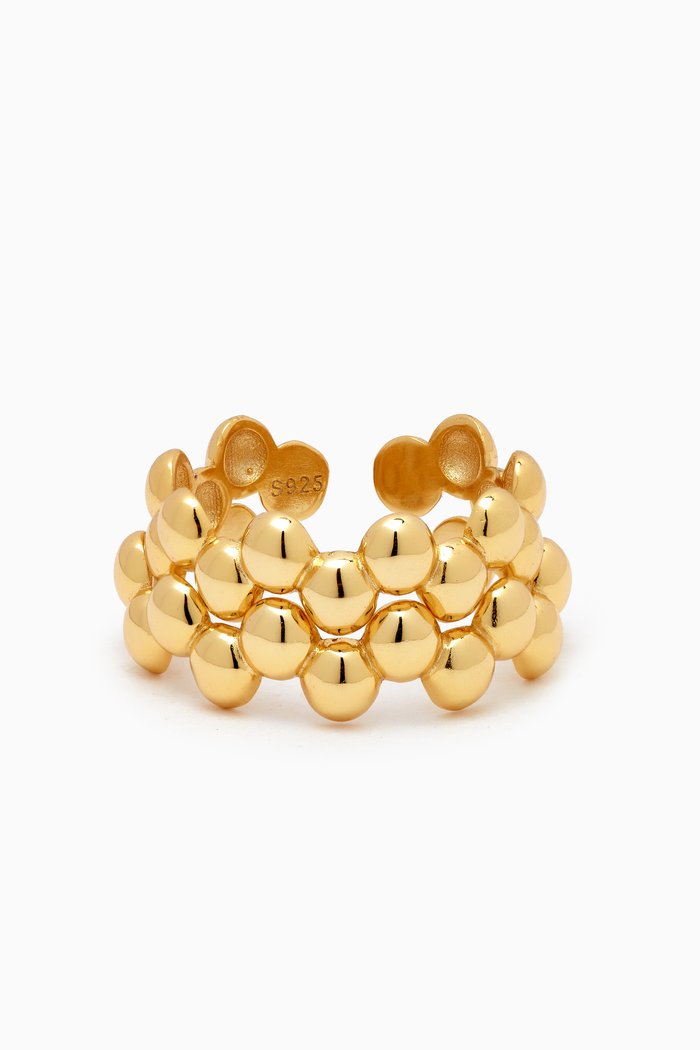

Meera Double Ring Stack 18kt Gold-plated Sterling Silver