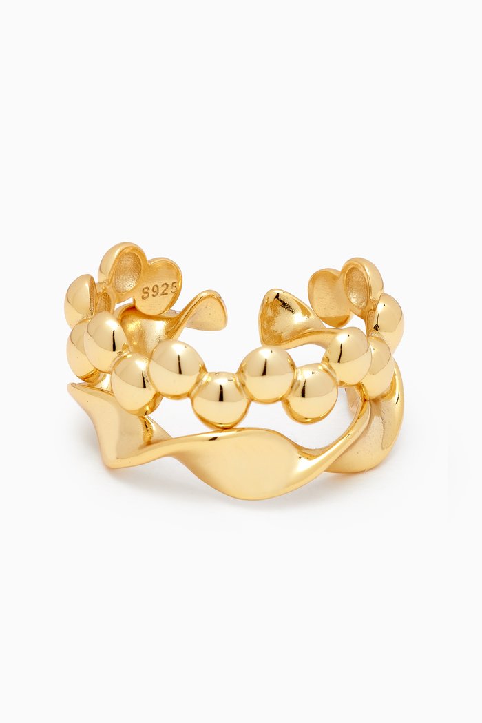 

Alice Double Ring Stack 18kt Gold-plated Sterling Silver